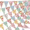 49 ft Tea Party Floral Paper Bunting – 60 Pcs Wildflower Garland Pennants for Outdoor/Indoor Birthday, Baby Shower, Bridal, Wedding & Garden Wonderland Décor